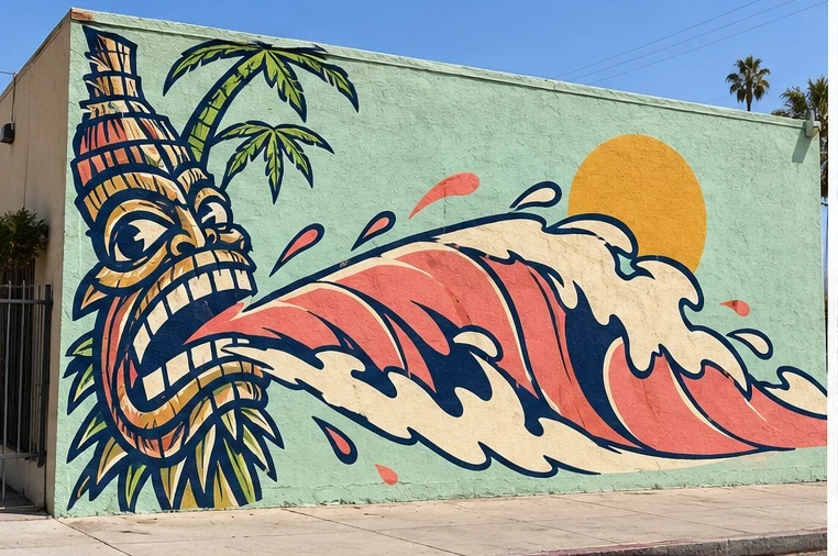 Tiki Spit wall concept