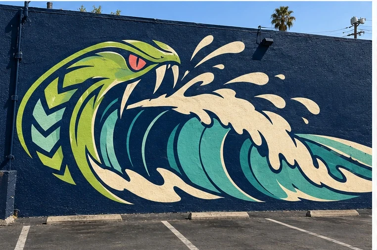 Night Venom mural visualization